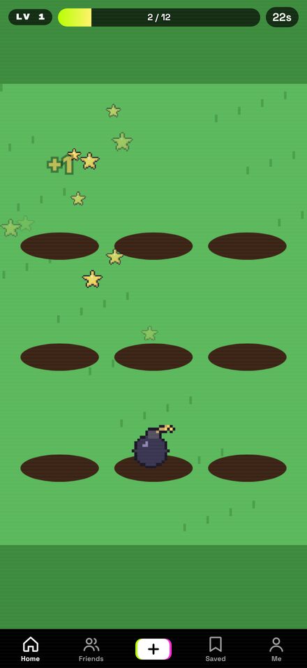 Mole Mayhem: bonking moles in a field